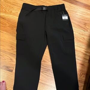 Women’s Black Cargo Pants Crop size 12 NWT